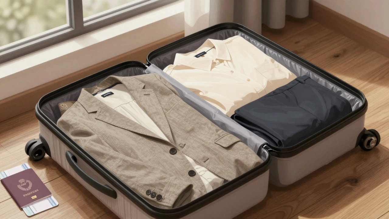 Сумка с одеждой из нейлона и льна-полиэстера, все вещи без мятых следов