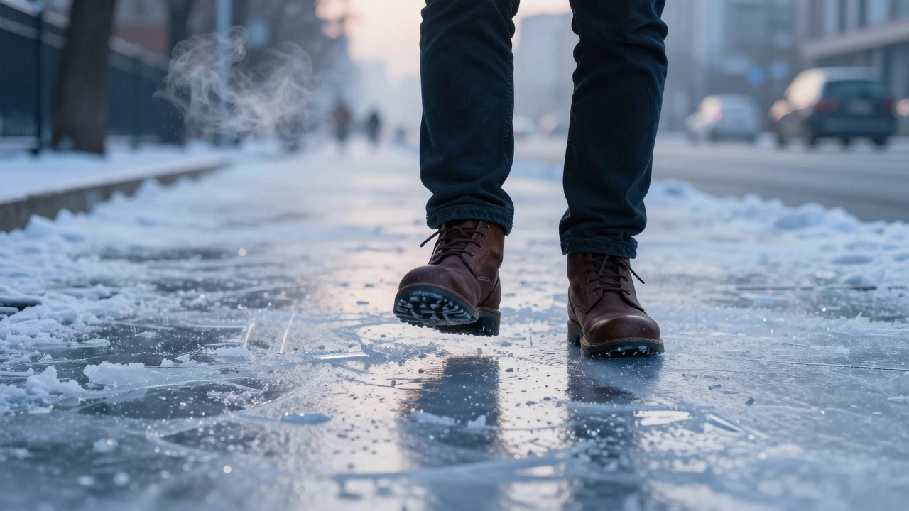Какая обувь не скользит в гололеде: выбираем зимнюю обувь для мужчин